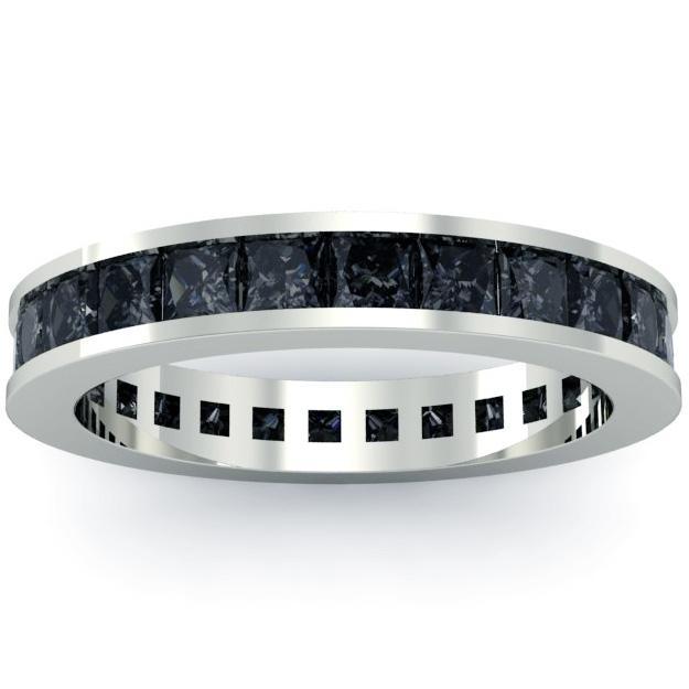 Black Diamond Eternity Wedding Ring Gemstone Eternity Rings deBebians 