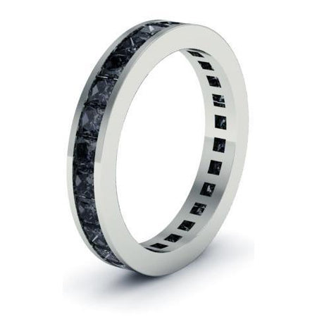 Black Diamond Eternity Wedding Ring Gemstone Eternity Rings deBebians 