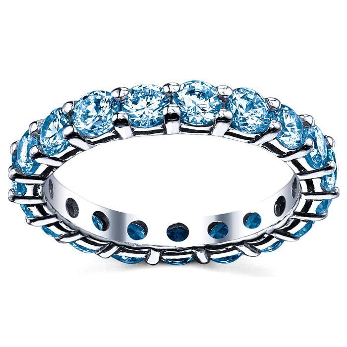 Blue Topaz Eternity Band Gemstone Eternity Rings deBebians 