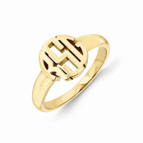 Carved Monogram Ring Gift Ideas Under $500 deBebians 