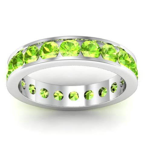 Channel Set Peridot Eternity Ring Gemstone Eternity Rings deBebians 