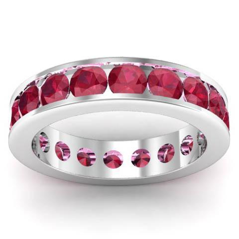 Channel Set Ruby Eternity Band Gemstone Eternity Rings deBebians 