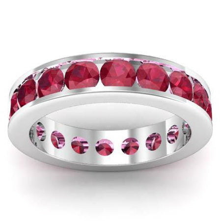 Channel Set Ruby Eternity Band Gemstone Eternity Rings deBebians 