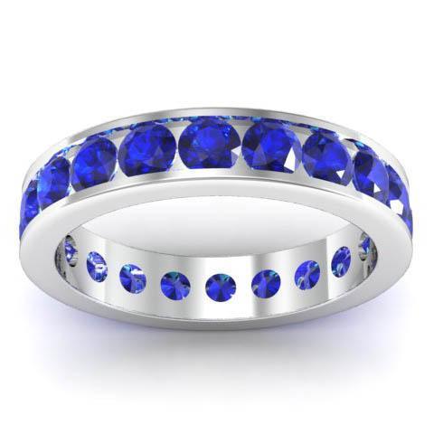 Channel Set Sapphire Eternity Ring Gemstone Eternity Rings deBebians 