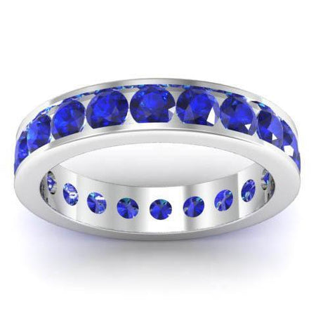 Channel Set Sapphire Eternity Ring Gemstone Eternity Rings deBebians 