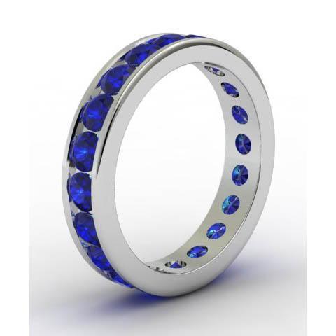 Channel Set Sapphire Eternity Ring Gemstone Eternity Rings deBebians 