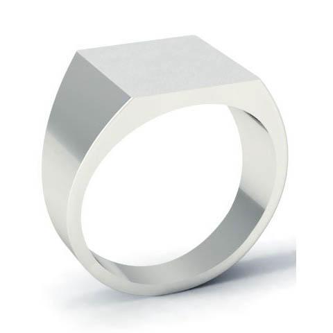 Chunky Square Trendy Signet Ring Men Signet Rings deBebians 