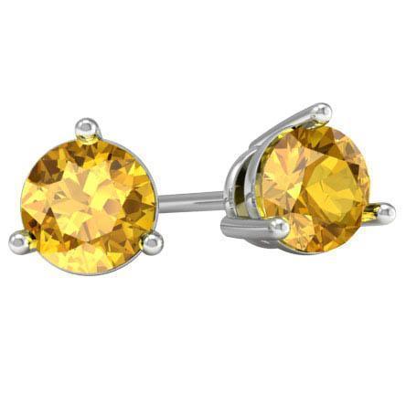 Citrine Stud Earrings Gemstone Stud Earrings deBebians 