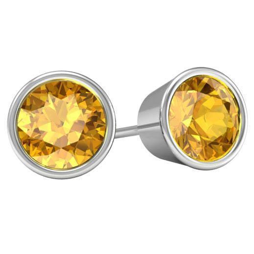 Citrine Stud Earrings Gemstone Stud Earrings deBebians 