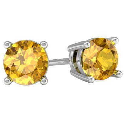 Citrine Stud Earrings Gemstone Stud Earrings deBebians 