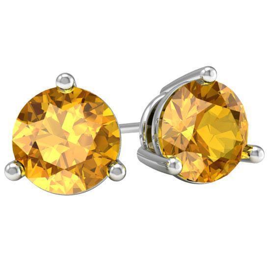 Citrine Stud Earrings Gemstone Stud Earrings deBebians 