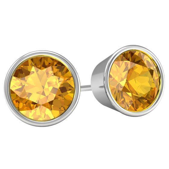 Citrine Stud Earrings Gemstone Stud Earrings deBebians 