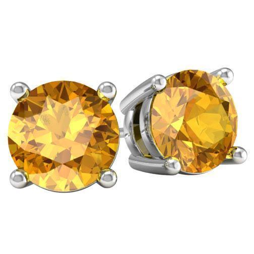 Citrine Stud Earrings Gemstone Stud Earrings deBebians 