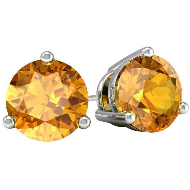 Citrine Stud Earrings Gemstone Stud Earrings deBebians 