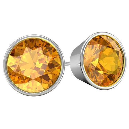 Citrine Stud Earrings Gemstone Stud Earrings deBebians 