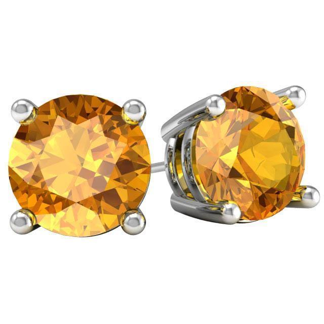 Citrine Stud Earrings Gemstone Stud Earrings deBebians 