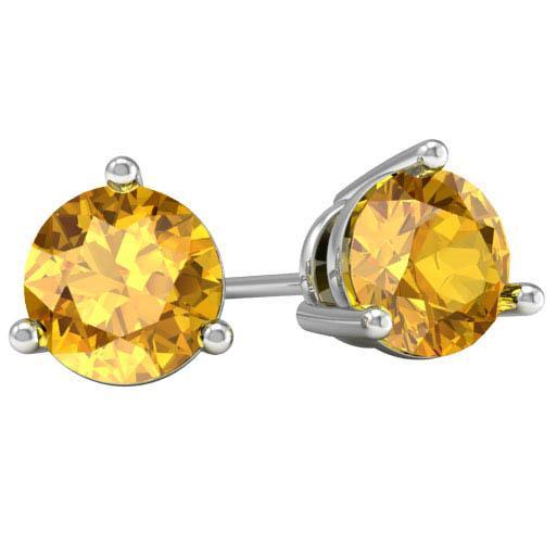 Citrine Stud Earrings Gemstone Stud Earrings deBebians 