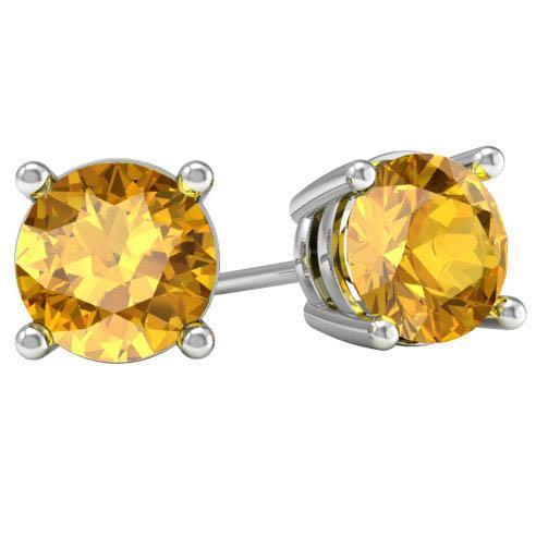 Citrine Stud Earrings Gemstone Stud Earrings deBebians 