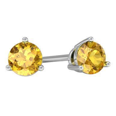 Citrine Stud Earrings Gemstone Stud Earrings deBebians 