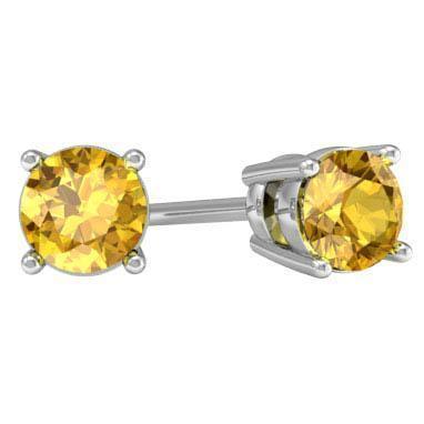 Citrine Stud Earrings Gemstone Stud Earrings deBebians 