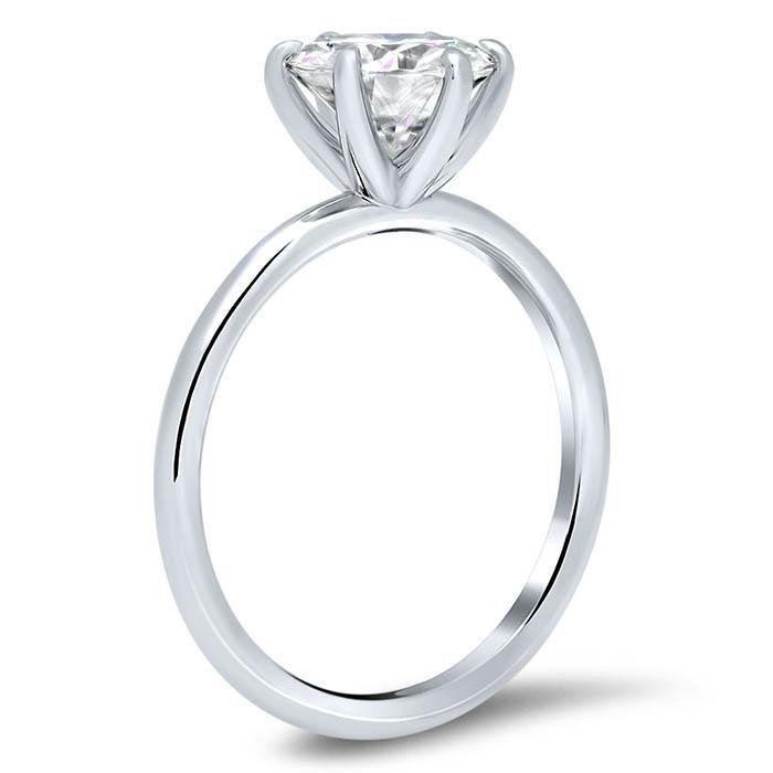 Classic Solitaire Engagement Ring Setting with 6 Prongs Solitaire Engagement Rings deBebians 