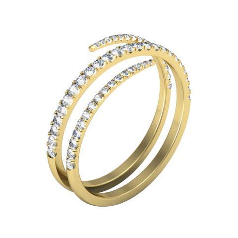 Coiled Diamond Wedding Ring Diamond Wedding Rings deBebians 