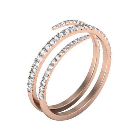 Coiled Diamond Wedding Ring Diamond Wedding Rings deBebians 