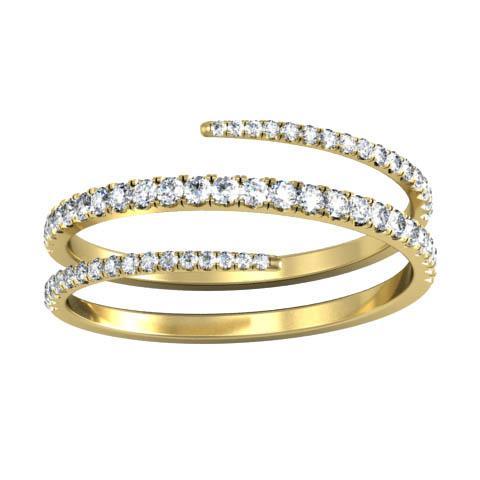 Coiled Diamond Wedding Ring Diamond Wedding Rings deBebians 