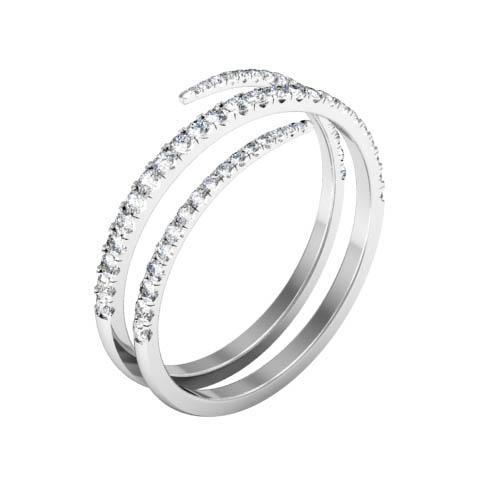 Coiled Diamond Wedding Ring Diamond Wedding Rings deBebians 