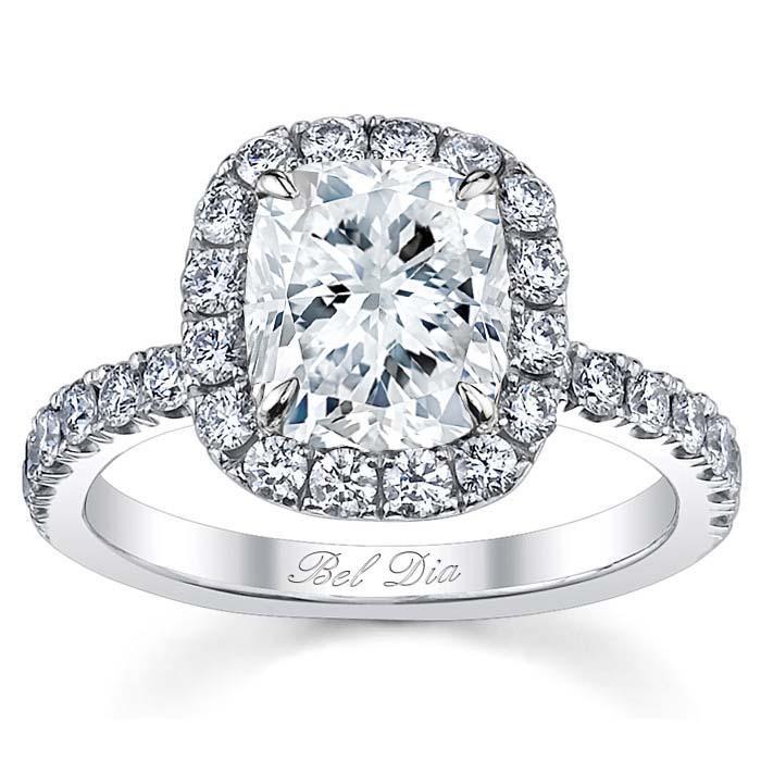 Cushion Cut Halo Engagement Ring Halo Engagement Rings deBebians 