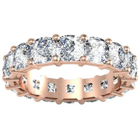 Cushion Cut Shared Prong Diamond Eternity Band - 7.00 carat Diamond Eternity Rings deBebians 