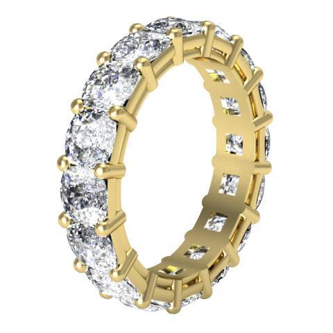 Cushion Cut Shared Prong Diamond Eternity Band - 7.00 carat Diamond Eternity Rings deBebians 