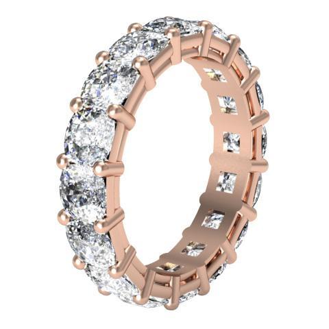 Cushion Cut Shared Prong Diamond Eternity Band - 7.00 carat Diamond Eternity Rings deBebians 