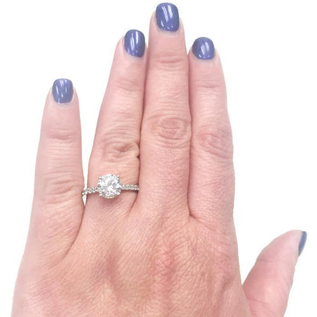 Diamond Accented Diamond Engagement Ring Diamond Accented Engagement Rings deBebians 