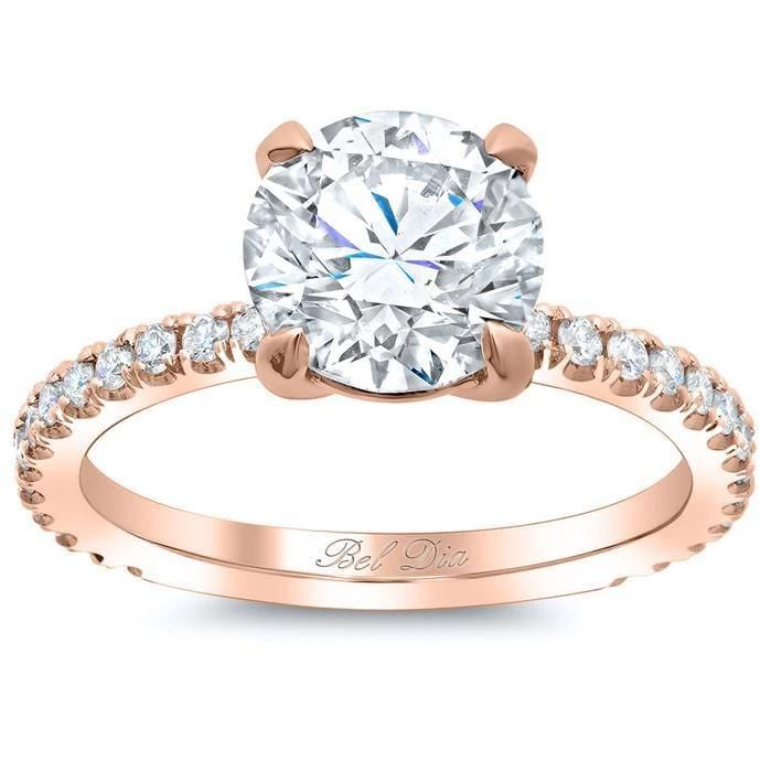 Diamond Accented Diamond Engagement Ring Diamond Accented Engagement Rings deBebians 