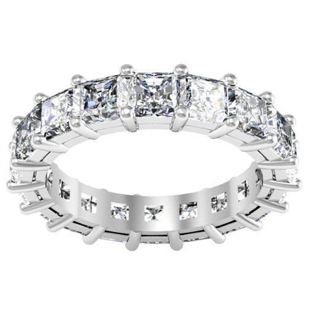 Radiant Cut Shared Prong Diamond Eternity Band - 5.00 carat - SI Clarity Diamond Eternity Rings deBebians 