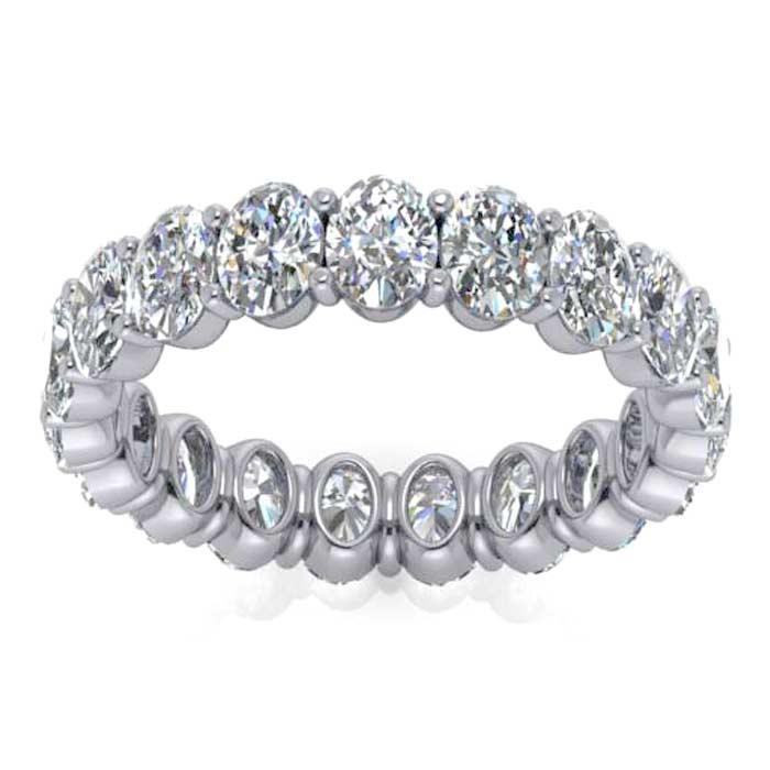 Oval Cut Shared Prong Diamond Eternity Band - 3.80 carat - VS Clarity Diamond Eternity Rings deBebians 