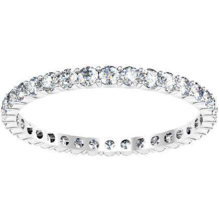 Round Shared Prong Diamond Eternity Band - 0.70 carat - I1 Clarity Diamond Eternity Rings deBebians 