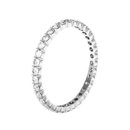 Round Shared Prong Diamond Eternity Band - 0.70 carat - I1 Clarity Diamond Eternity Rings deBebians 