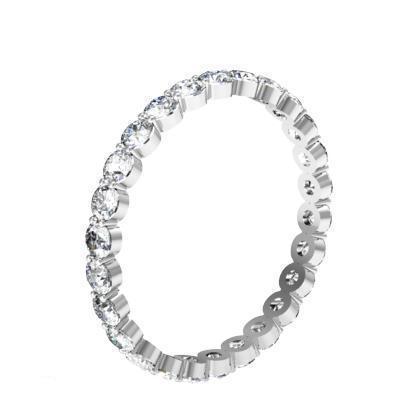 1.00 cttw Round Shared Prong Buttercup Diamond Eternity Band Diamond Eternity Rings deBebians 