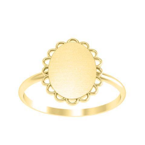 Scallop Framed Signet Rings Women Signet Rings deBebians 