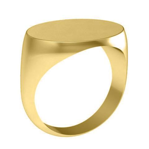 Wide Oval Signet Ring Signet Rings deBebians 