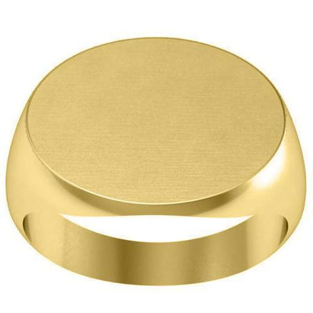 Wide Oval Signet Ring 14k Signet Rings deBebians 