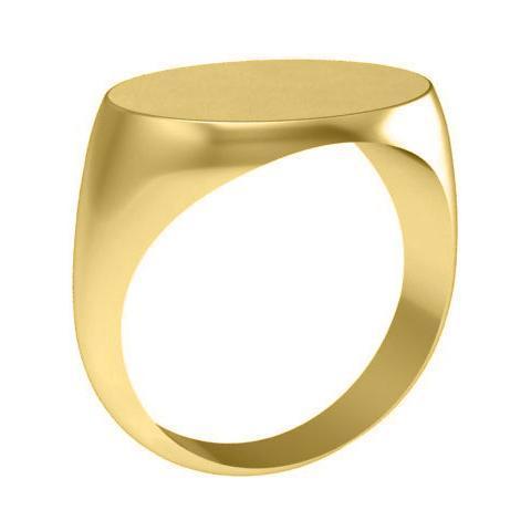 Wide Oval Signet Ring 14k Signet Rings deBebians 