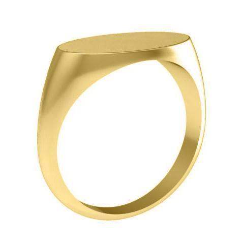 Elongated Oval Signet Ring - 17mm Wide – deBebians