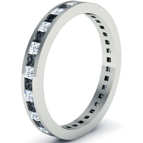 Eternity Ring with White and Black Diamonds Gemstone Eternity Rings deBebians 