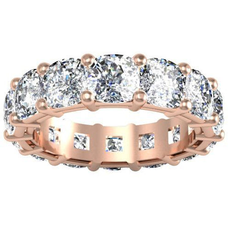 Cushion Cut Shared Prong Diamond Eternity Band - 10.00 carat Diamond Eternity Rings deBebians 