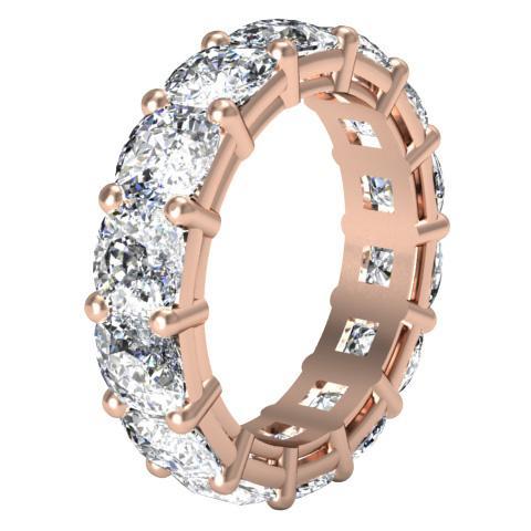 Cushion Cut Shared Prong Diamond Eternity Band - 10.00 carat Diamond Eternity Rings deBebians 