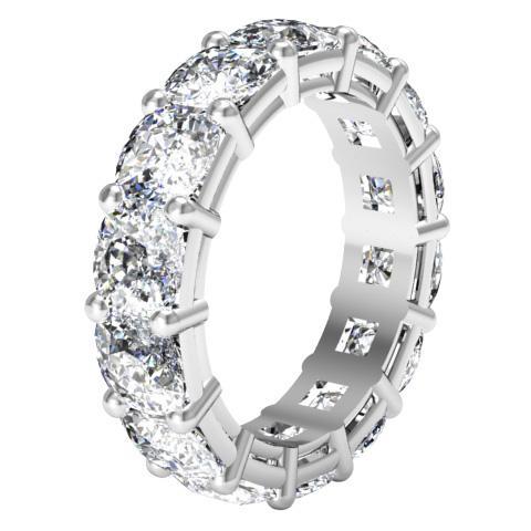 Cushion Cut Shared Prong Diamond Eternity Band - 10.00 carat Diamond Eternity Rings deBebians 