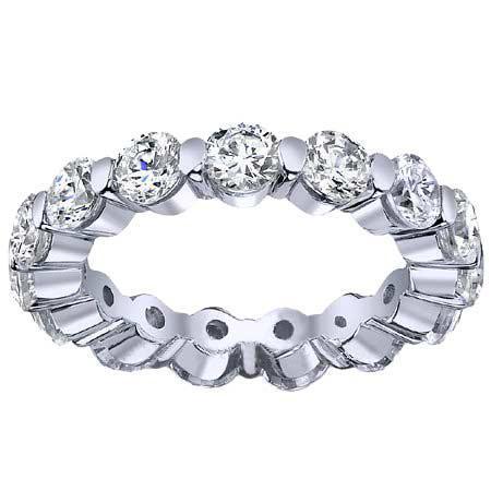 Round Single Prong Diamond Eternity Band - 2.50 carat - I1 Clarity Diamond Eternity Rings deBebians 